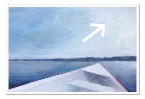 Traverser. Acrylique sur toile, 48 x 72 pouces, 2013