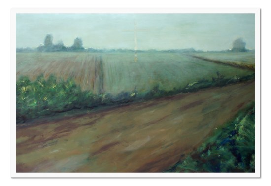 Cross/Road Acrylique sur toile, 48 x 72 pouces, 2014